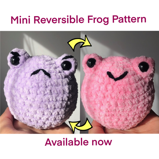 PATTERN Mini reversible frog crochet pattern - PDF DIGITAL DOWNLOAD